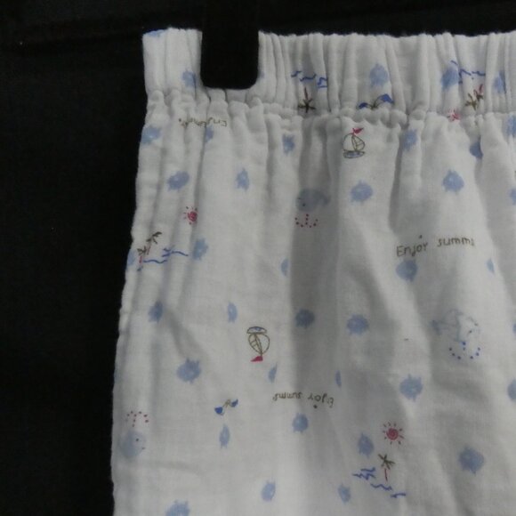 Unbranded | small 155/66A | Whimsical White Pajama Bottoms | Elastic Waistband - Picture 3 of 16